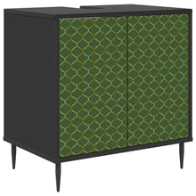Badkamerkast GELEEN Zwart eiken 60 x 40 x 61 cm Bewerkt hout