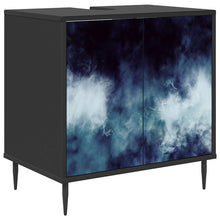 Badkamerkast RAALTE Zwart eiken 60 x 40 x 61 cm Bewerkt hout