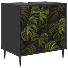 Badkamerkast ELBURG Zwart eiken 60 x 40 x 61 cm Bewerkt hout