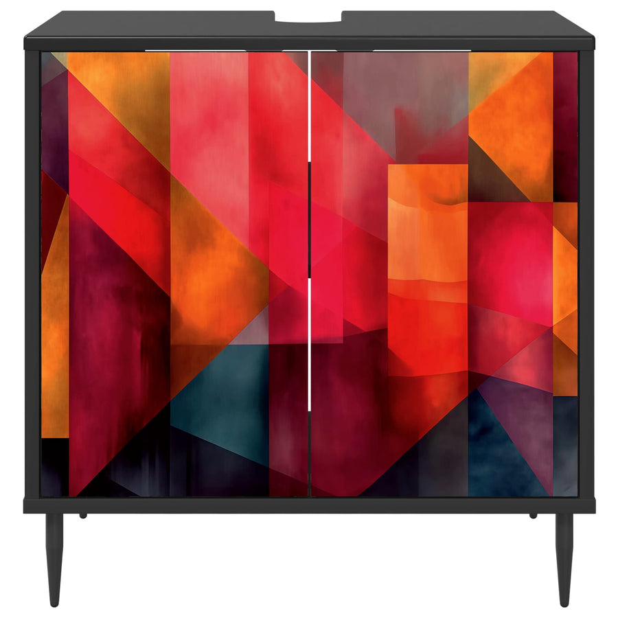 Badkamerkast HEESCH Zwart eiken 60 x 40 x 61 cm Bewerkt hout
