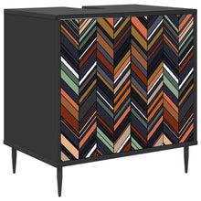 Badkamerkast OMMEN Zwart eiken 60 x 40 x 61 cm Bewerkt hout