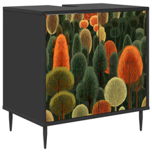 Badkamerkast ZAANDAM Zwart eiken 60 x 40 x 61 cm Bewerkt hout