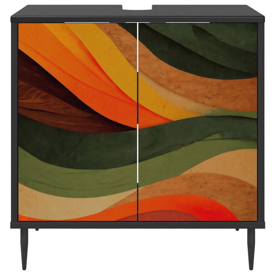 Badkamerkast BONN Zwart eiken 60 x 40 x 61 cm Bewerkt hout