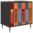 Badkamerkast ESSEN Zwart eiken 60 x 40 x 61 cm Bewerkt hout