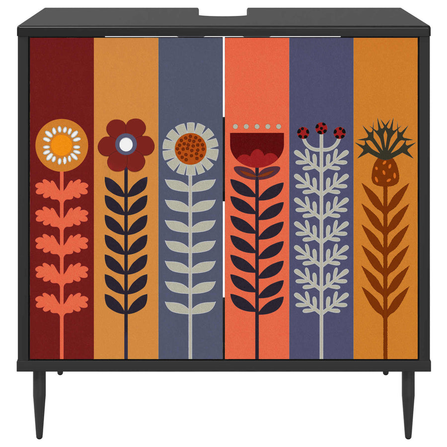 Badkamerkast ESSEN Zwart eiken 60 x 40 x 61 cm Bewerkt hout