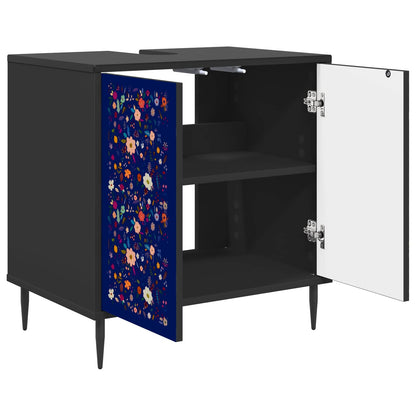 Badkamerkast MAINZ Zwart eiken 60 x 40 x 61 cm Bewerkt hout