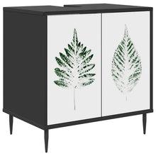 Badkamerkast HANAU Zwart eiken 60 x 40 x 61 cm Bewerkt hout