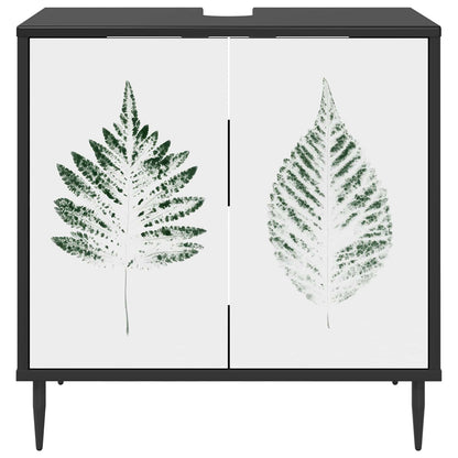Badkamerkast HANAU Zwart eiken 60 x 40 x 61 cm Bewerkt hout