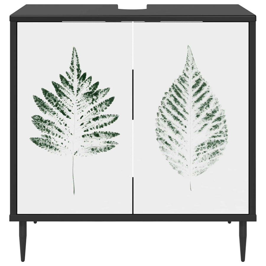 Badkamerkast HANAU Zwart eiken 60 x 40 x 61 cm Bewerkt hout