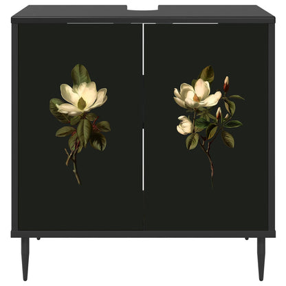 Badkamerkast BREMEN Zwart eiken 60 x 40 x 61 cm Bewerkt hout