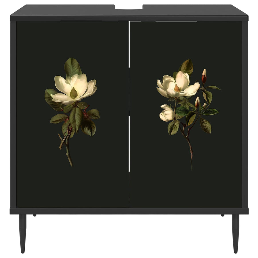Badkamerkast BREMEN Zwart eiken 60 x 40 x 61 cm Bewerkt hout