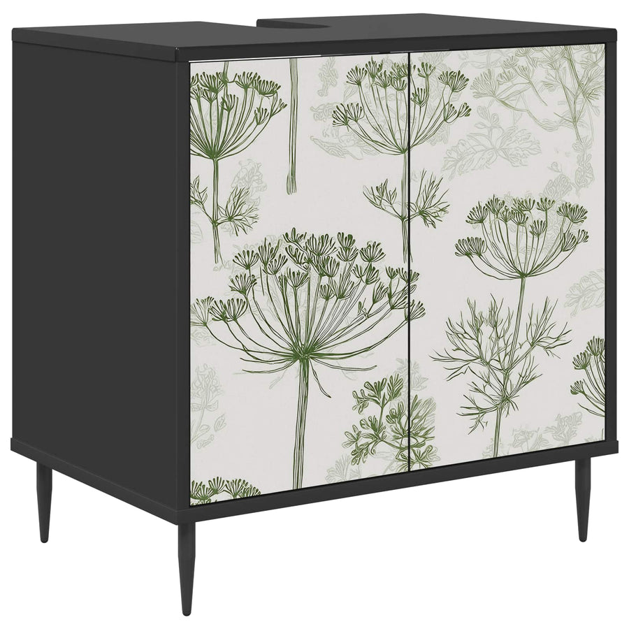 Badkamerkast GOTHA Zwart eiken 60 x 40 x 61 cm Bewerkt hout