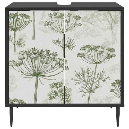 Badkamerkast GOTHA Zwart eiken 60 x 40 x 61 cm Bewerkt hout