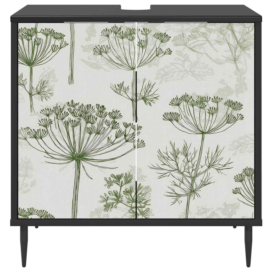 Badkamerkast GOTHA Zwart eiken 60 x 40 x 61 cm Bewerkt hout