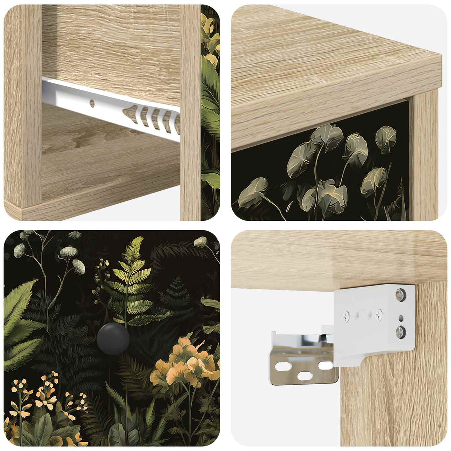 Wandkastje RHENEN Sonoma Eiken 36 x 33 x 25 cm Bewerkt hout