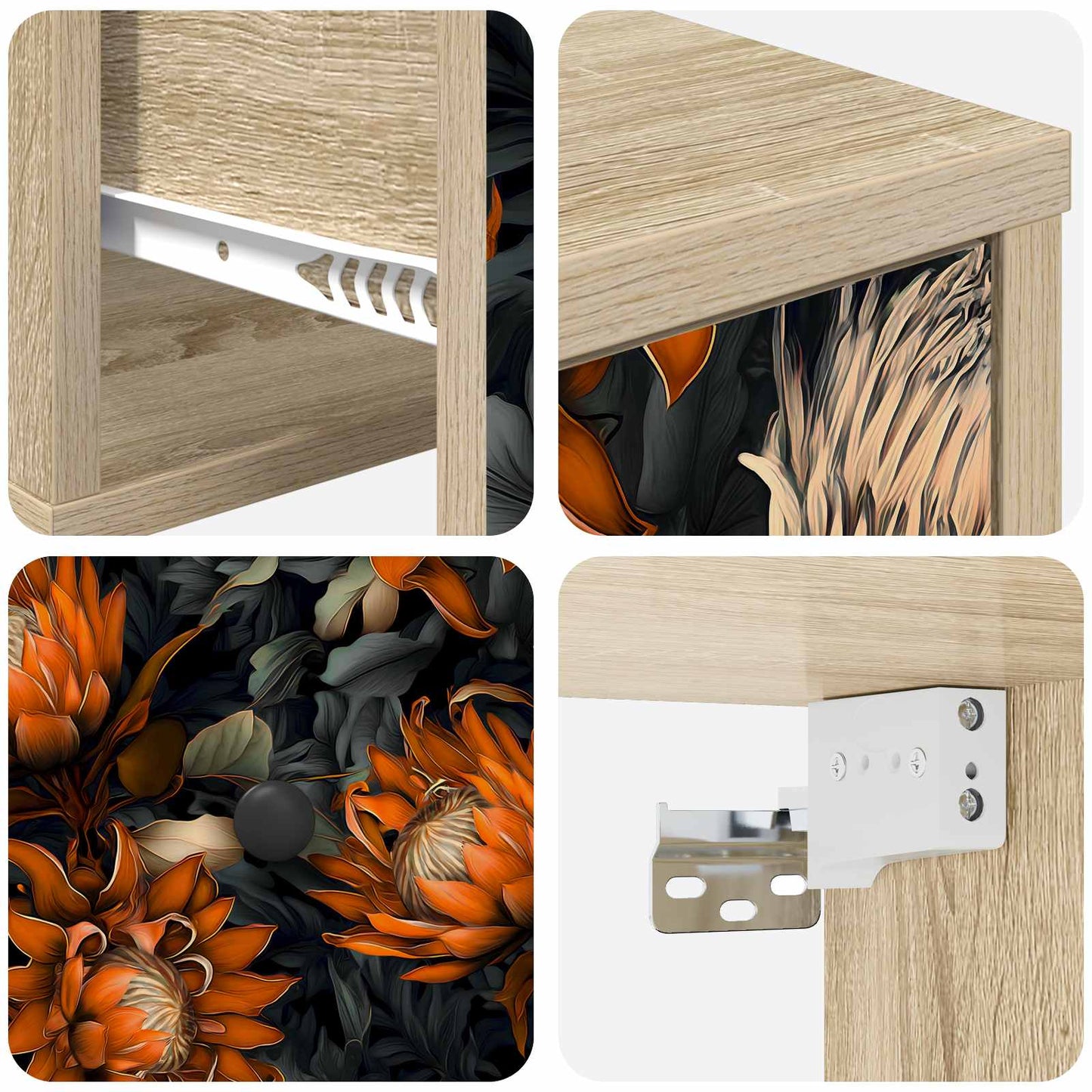 Wandkastje LOCHEM Sonoma Eiken 36 x 33 x 25 cm Bewerkt hout