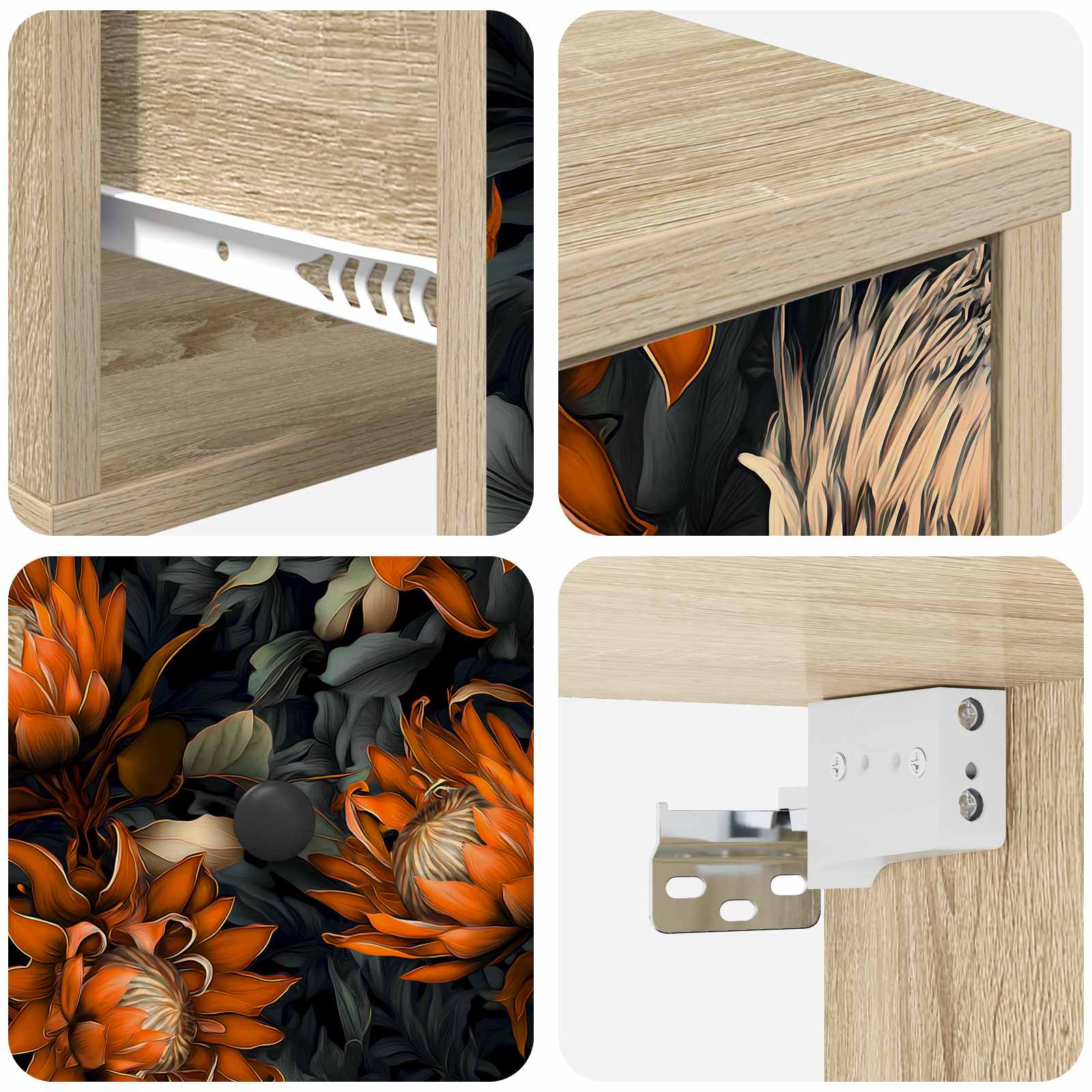 Wandkastje LOCHEM Sonoma Eiken 36 x 33 x 25 cm Bewerkt hout