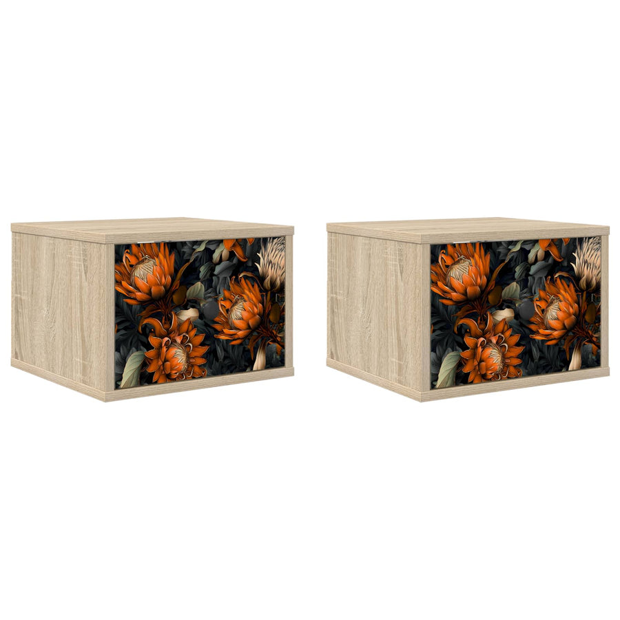 Wandkastje LOCHEM 2 st Sonoma Eiken 36 x 33 x 25 cm