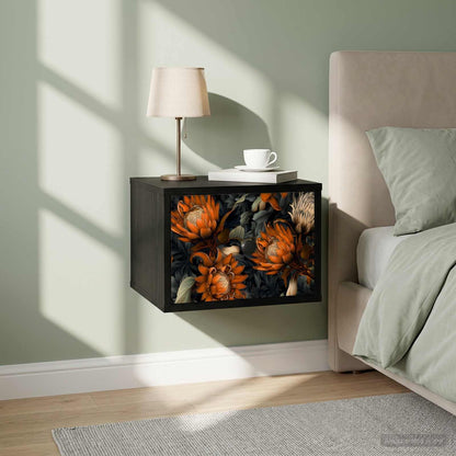 Wandkastje LOCHEM 2 st Zwart eiken 36 x 33 x 25 cm Bewerkt hout