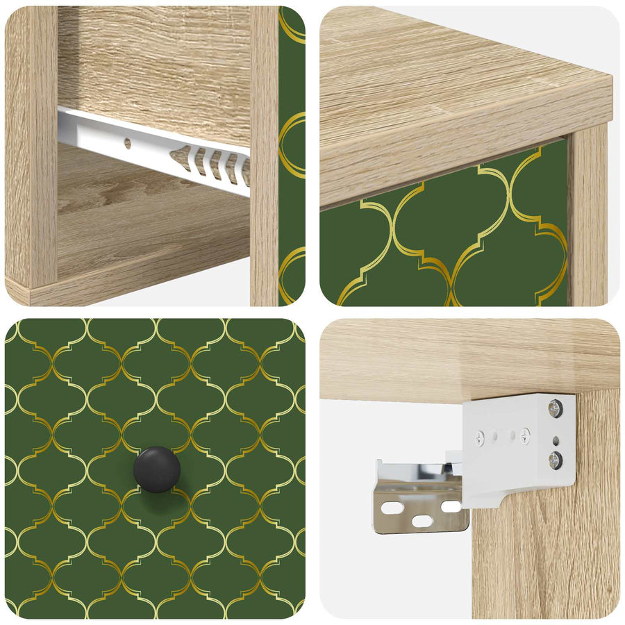 Wandkastje GELEEN 2 st Sonoma Eiken 36 x 33 x 25 cm