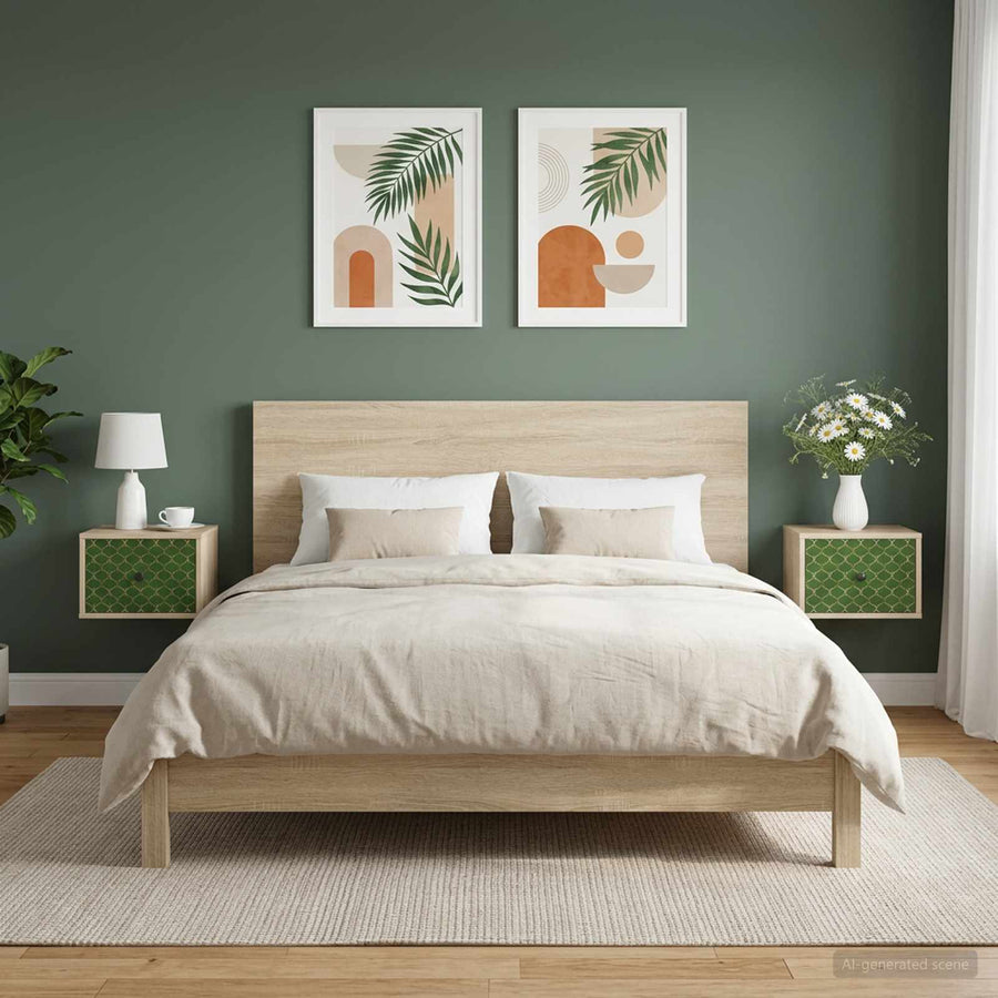 Wandkastje GELEEN 2 st Sonoma Eiken 36 x 33 x 25 cm