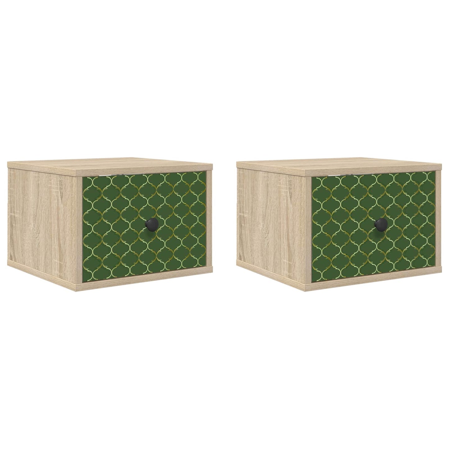 Wandkastje GELEEN 2 st Sonoma Eiken 36 x 33 x 25 cm