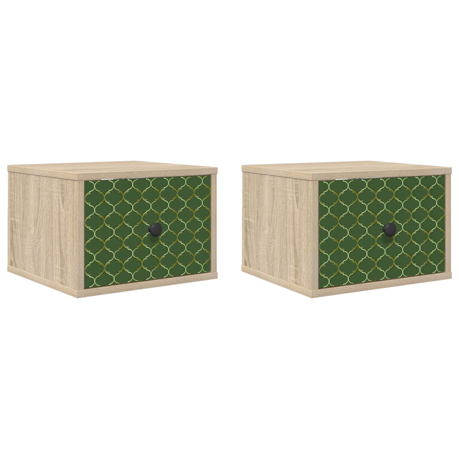 Wandkastje GELEEN 2 st Sonoma Eiken 36 x 33 x 25 cm