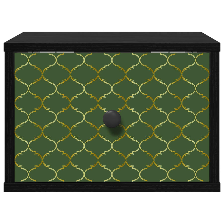 Wandkastje GELEEN 2 st Zwart eiken 36 x 33 x 25 cm Bewerkt hout
