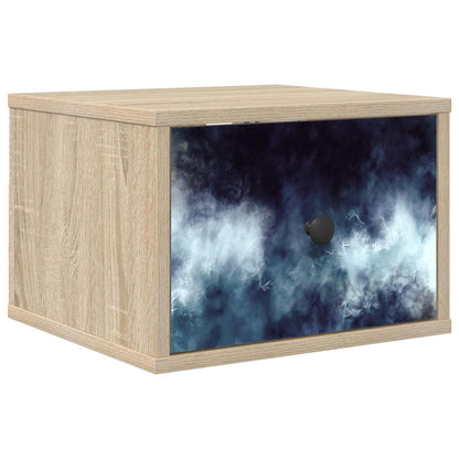 Wandkastje RAALTE Sonoma Eiken 36 x 33 x 25 cm Bewerkt hout