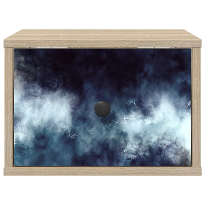 Wandkastje RAALTE 2 st Sonoma Eiken 36 x 33 x 25 cm