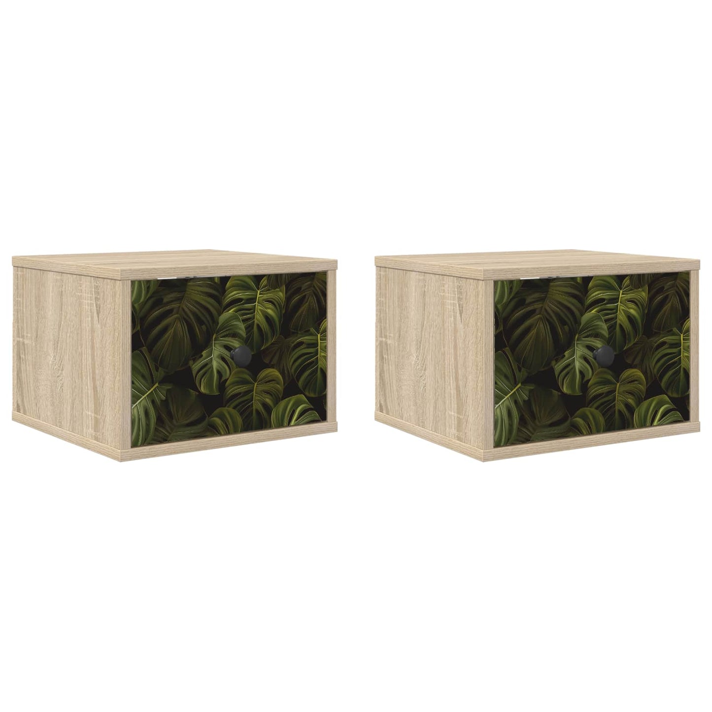 Wandkastje ELBURG 2 st Sonoma Eiken 36 x 33 x 25 cm