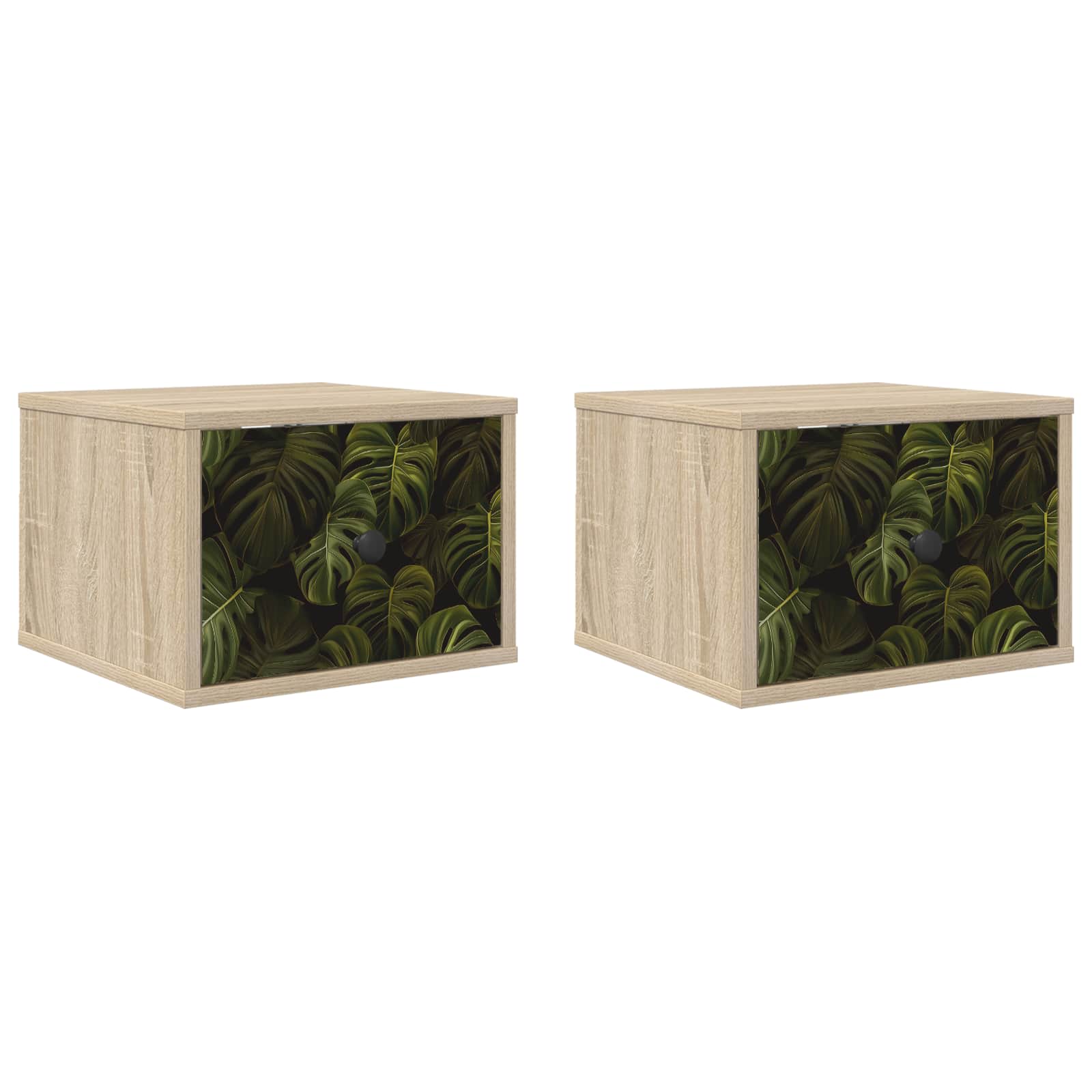 Wandkastje ELBURG 2 st Sonoma Eiken 36 x 33 x 25 cm