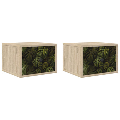 Wandkastje ELBURG 2 st Sonoma Eiken 36 x 33 x 25 cm
