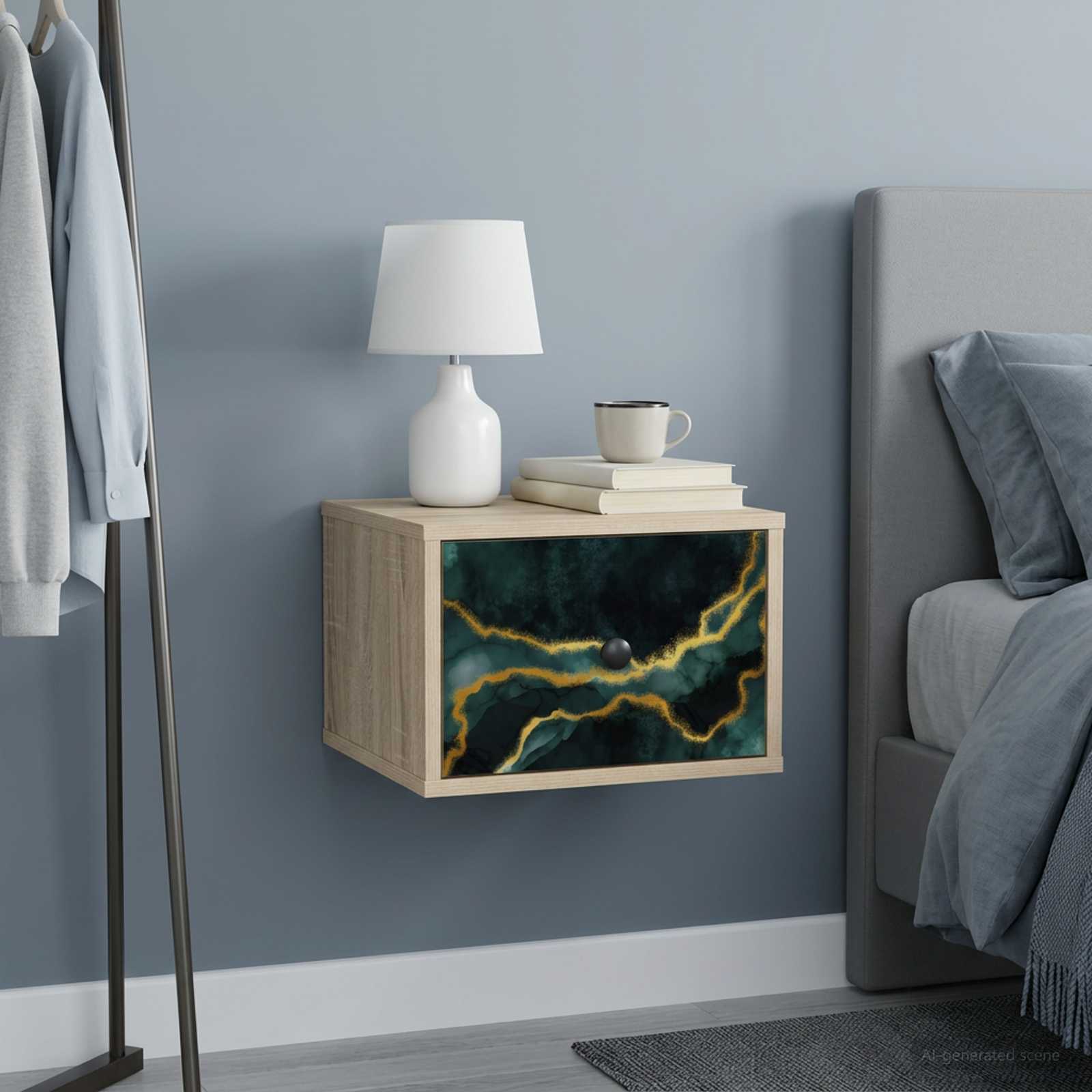 Wandkastje WIJHE Sonoma Eiken 36 x 33 x 25 cm Bewerkt hout