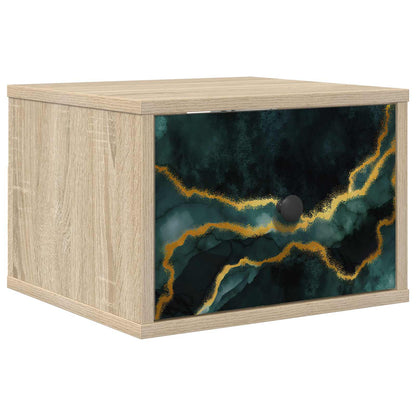 Wandkastje WIJHE Sonoma Eiken 36 x 33 x 25 cm Bewerkt hout
