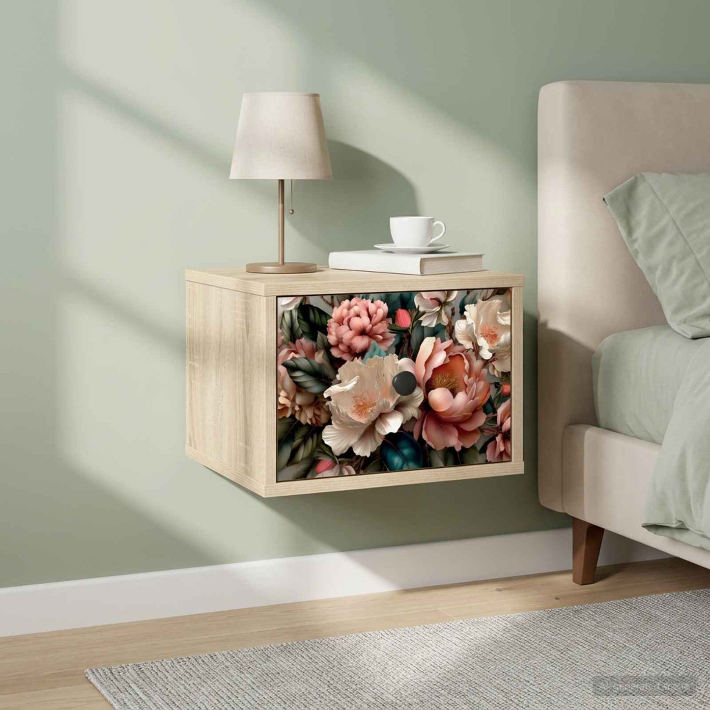 Wandkastje BORNE Sonoma Eiken 36 x 33 x 25 cm Bewerkt hout