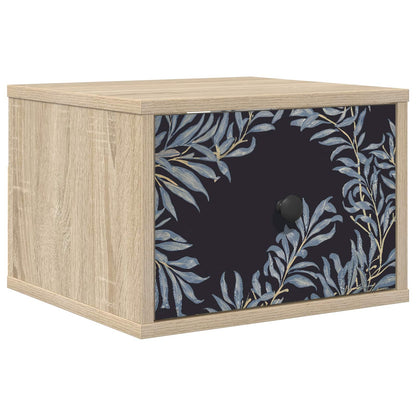Wandkastje DOKKUM Sonoma Eiken 36 x 33 x 25 cm Bewerkt hout