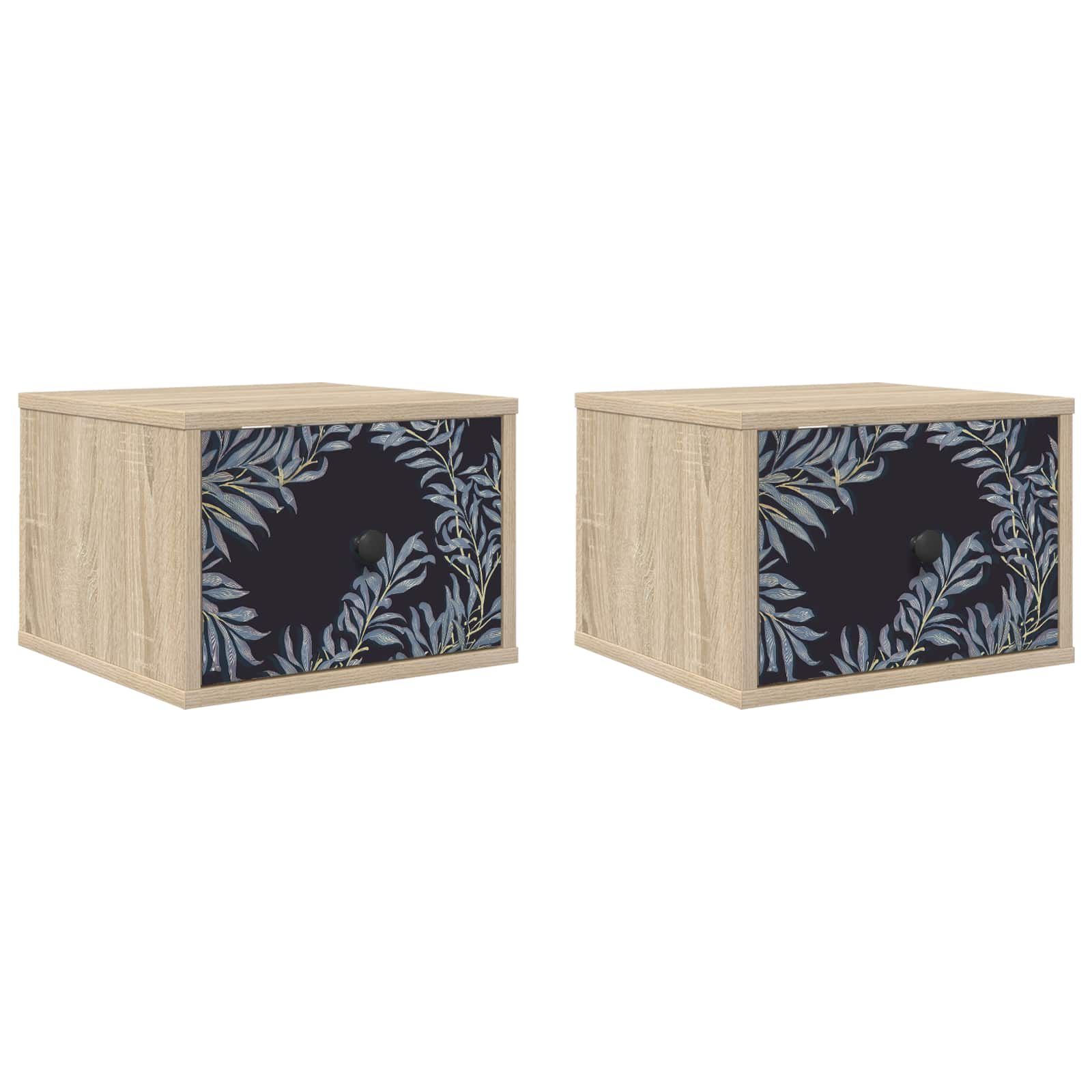 Wandkastje DOKKUM 2 st Sonoma Eiken 36 x 33 x 25 cm
