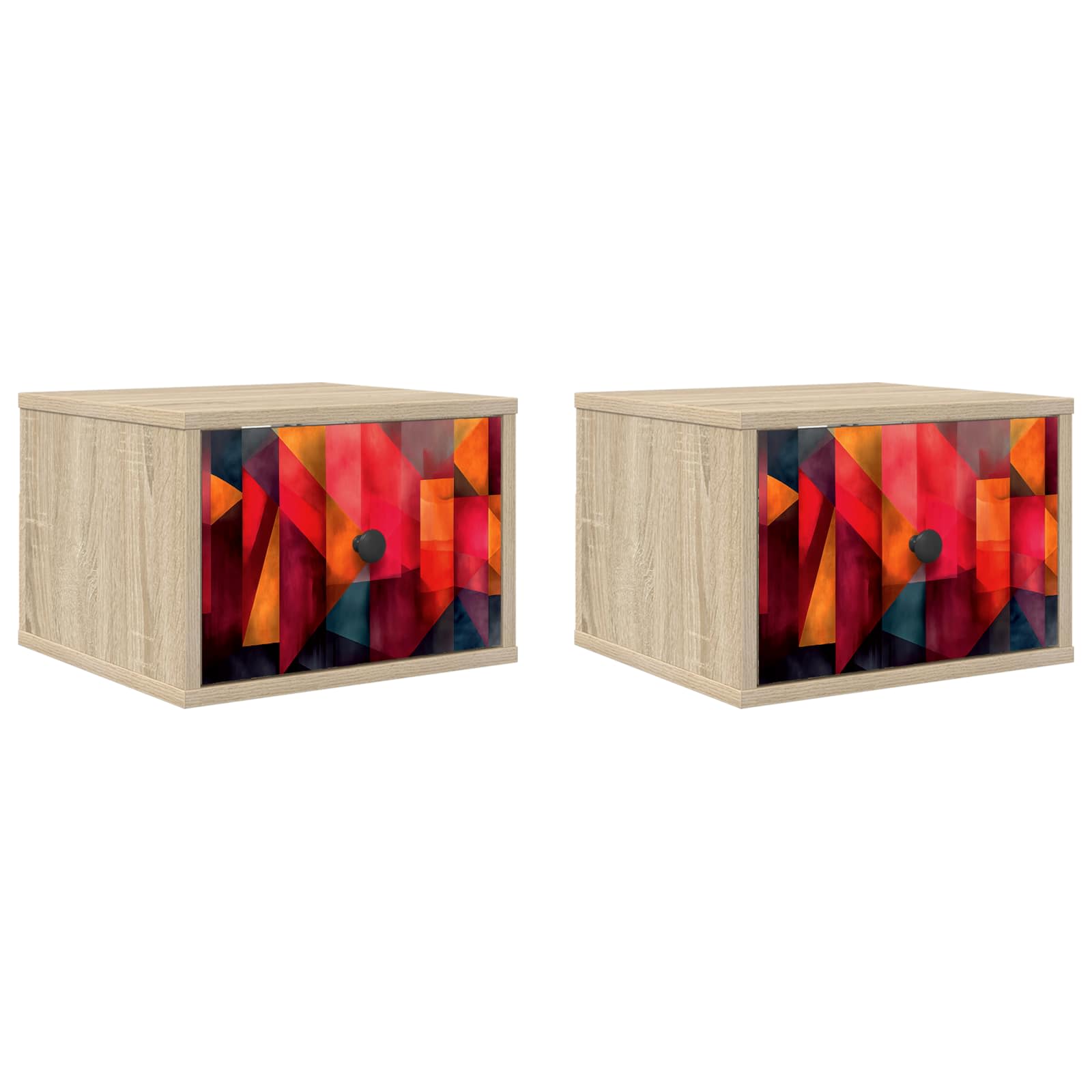 Wandkastje HEESCH 2 st Sonoma Eiken 36 x 33 x 25 cm