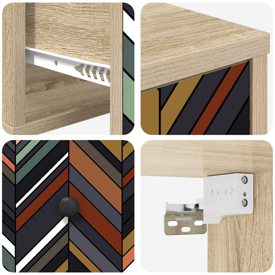 Wandkastje OMMEN 2 st Sonoma Eiken 36 x 33 x 25 cm Bewerkt hout