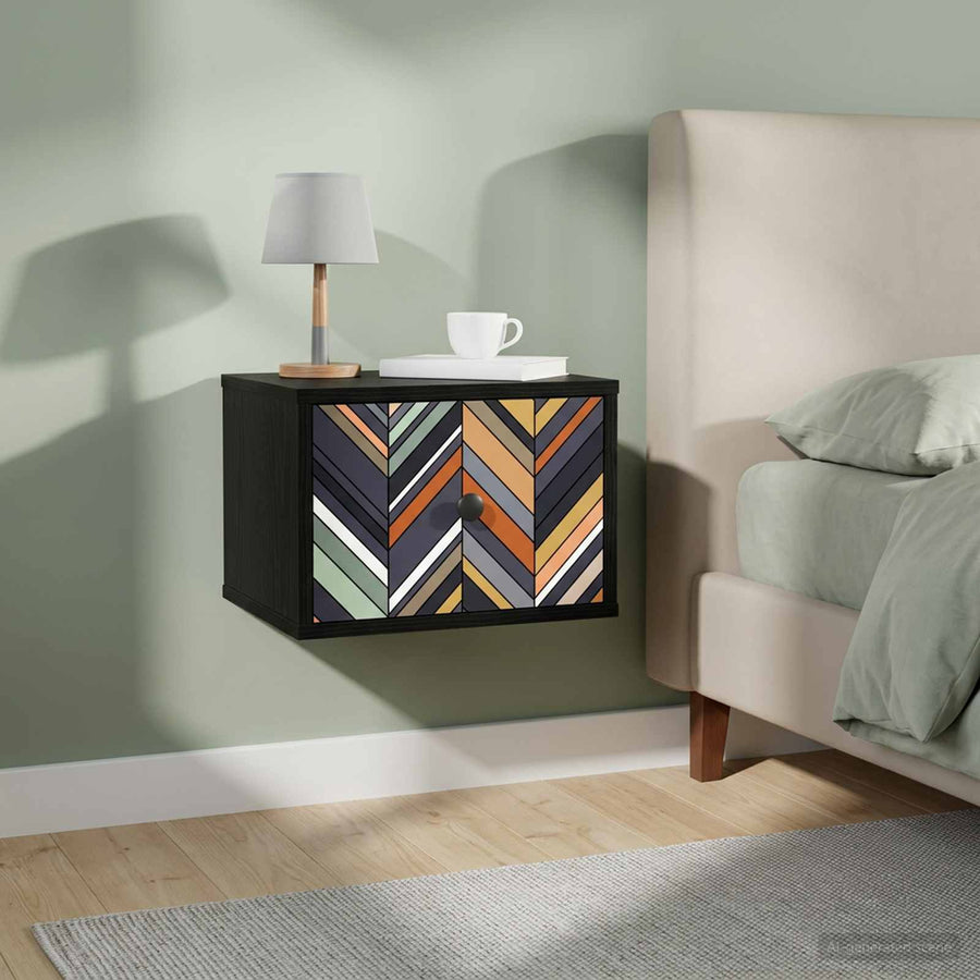 Wandkastje OMMEN 2 st Zwart eiken 36 x 33 x 25 cm Bewerkt hout
