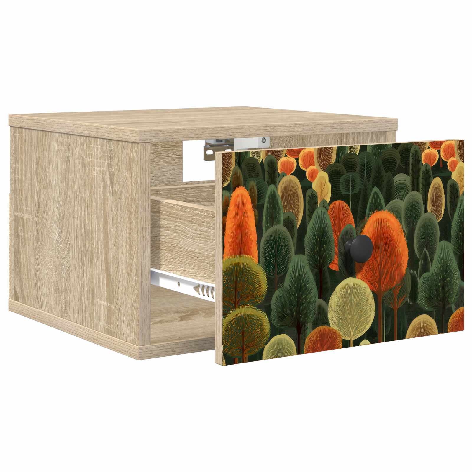 Wandkastje ZAANDAM Sonoma Eiken 36 x 33 x 25 cm Bewerkt hout