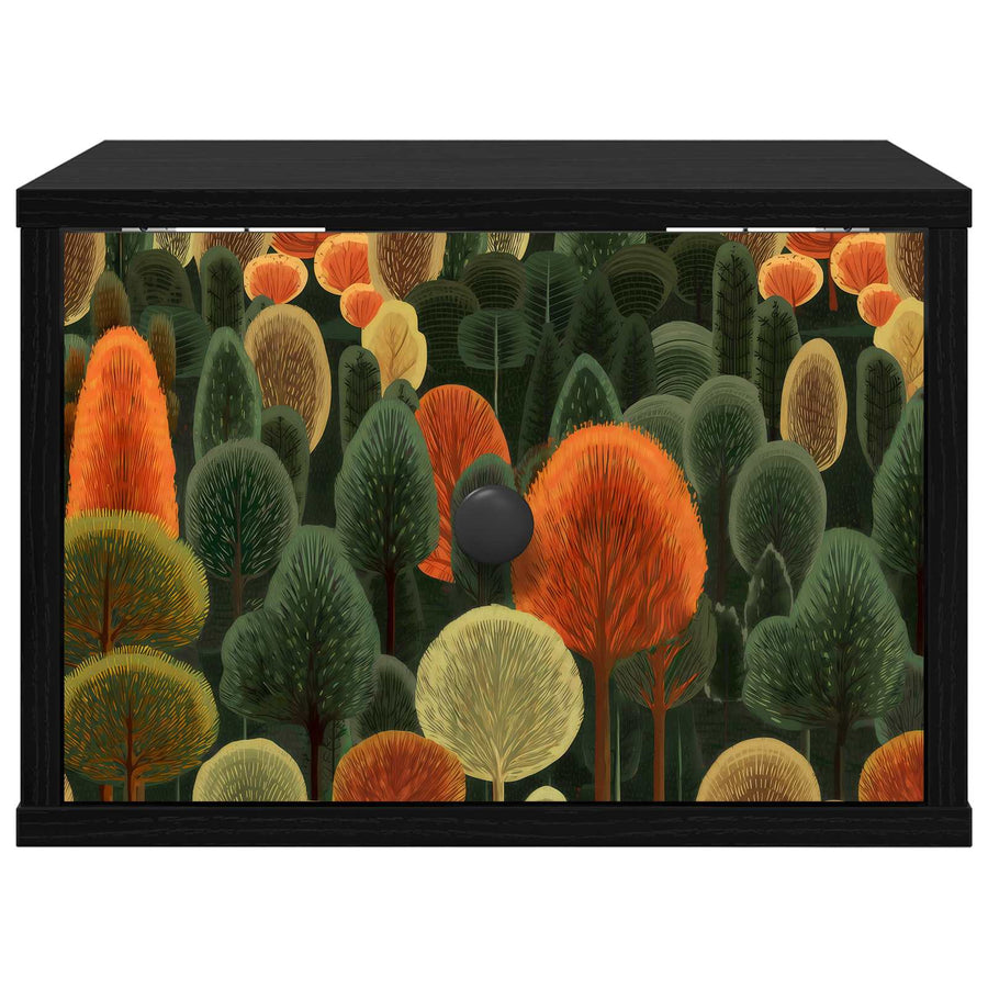 Wandkastje ZAANDAM 2 st Zwart eiken 36 x 33 x 25 cm