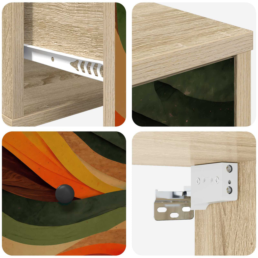 Wandkastje BONN Sonoma Eiken 36 x 33 x 25 cm Bewerkt hout