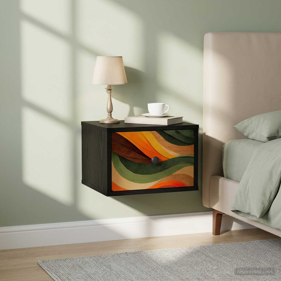 Wandkastje BONN Zwart eiken 36 x 33 x 25 cm Bewerkt hout