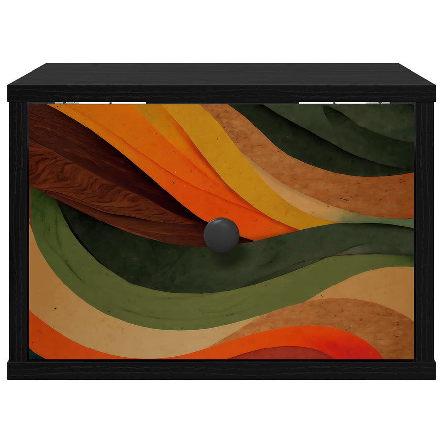 Wandkastje BONN Zwart eiken 36 x 33 x 25 cm Bewerkt hout