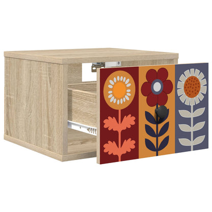 Wandkastje ESSEN 2 st Sonoma Eiken 36 x 33 x 25 cm Bewerkt hout