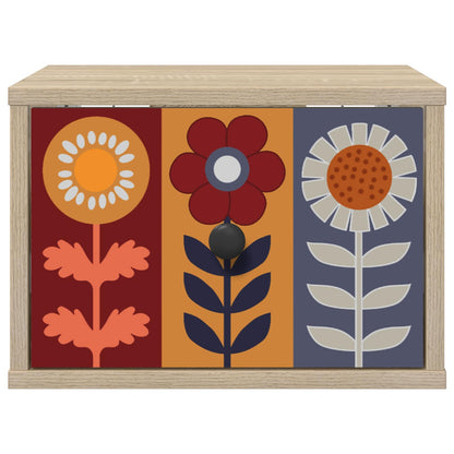 Wandkastje ESSEN 2 st Sonoma Eiken 36 x 33 x 25 cm Bewerkt hout