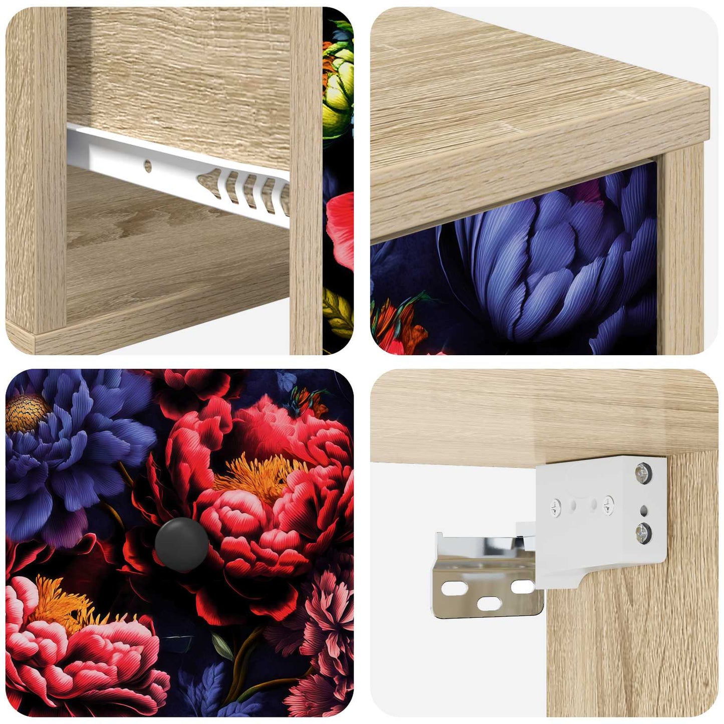 Wandkastje KIEL 2 st Sonoma Eiken 36 x 33 x 25 cm Bewerkt hout