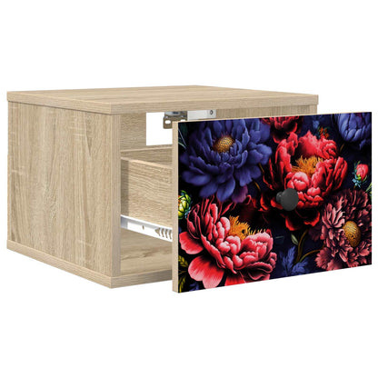 Wandkastje KIEL 2 st Sonoma Eiken 36 x 33 x 25 cm Bewerkt hout